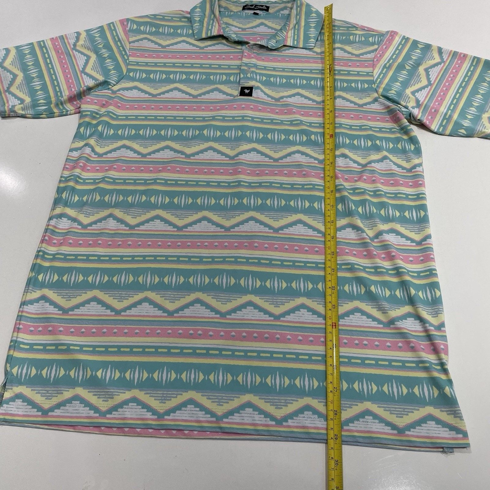 Bad Birdie Bad Birdie Salty Savage Golf Polo Shirt Men’s Size M Aztec Size US M / EU 48-50 / 2 - 5 Thumbnail