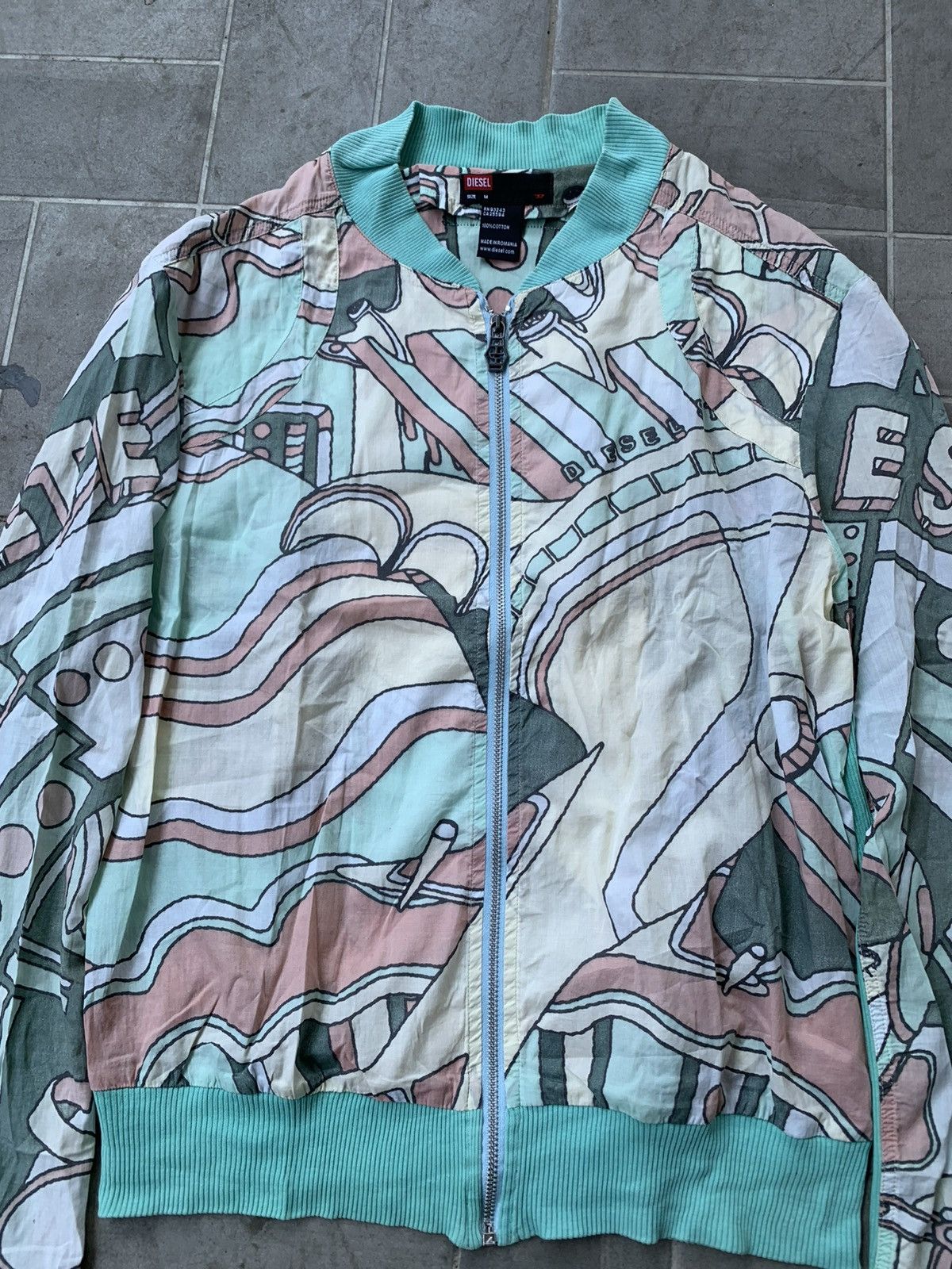 Diesel 1990s - Diesel All Over Print Bomber Jacket Size US M / EU 48-50 / 2 - 3 Thumbnail