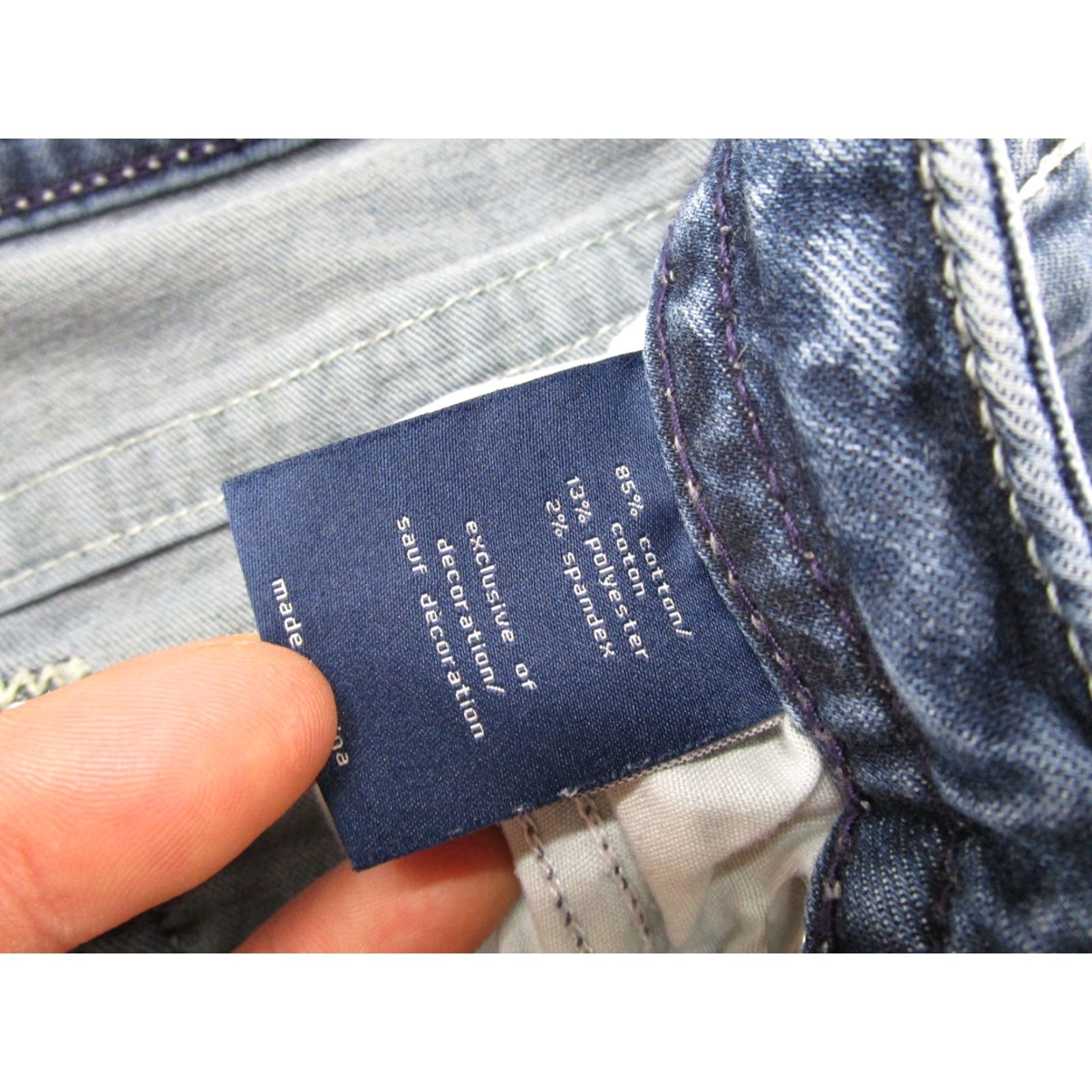 Vintage Vtg Vigoss Chelsea Bootcut Blue Stretch Denim Jeans Womens 28x29 Read Size 28" / US 6 / IT 42 - 5 Thumbnail