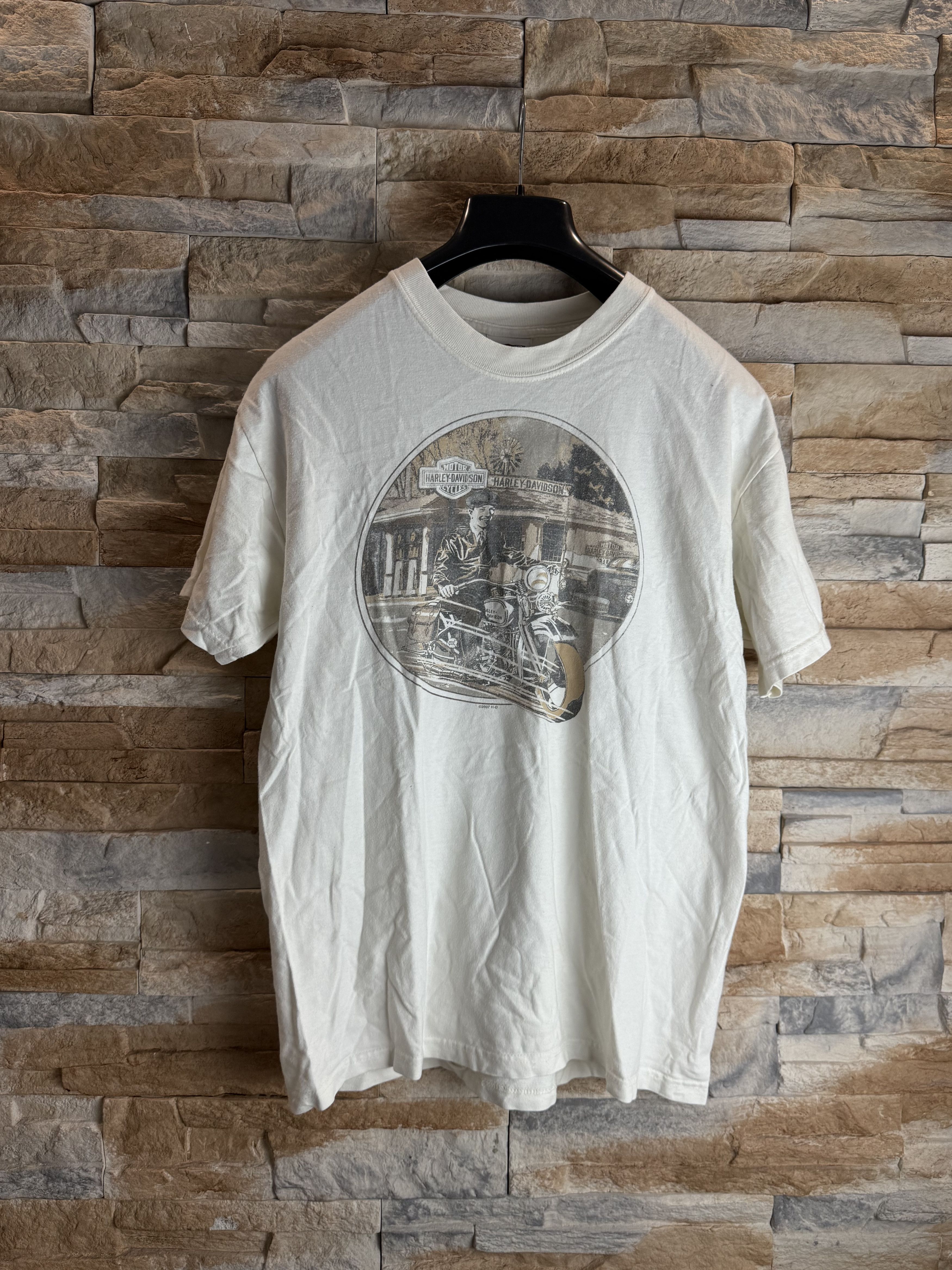 Harley Davidson × Vintage 2007 harley davidson tee T-ShirtWhite Qatar Skull Wings Y2k Size US L / EU 52-54 / 3 - 2 Thumbnail