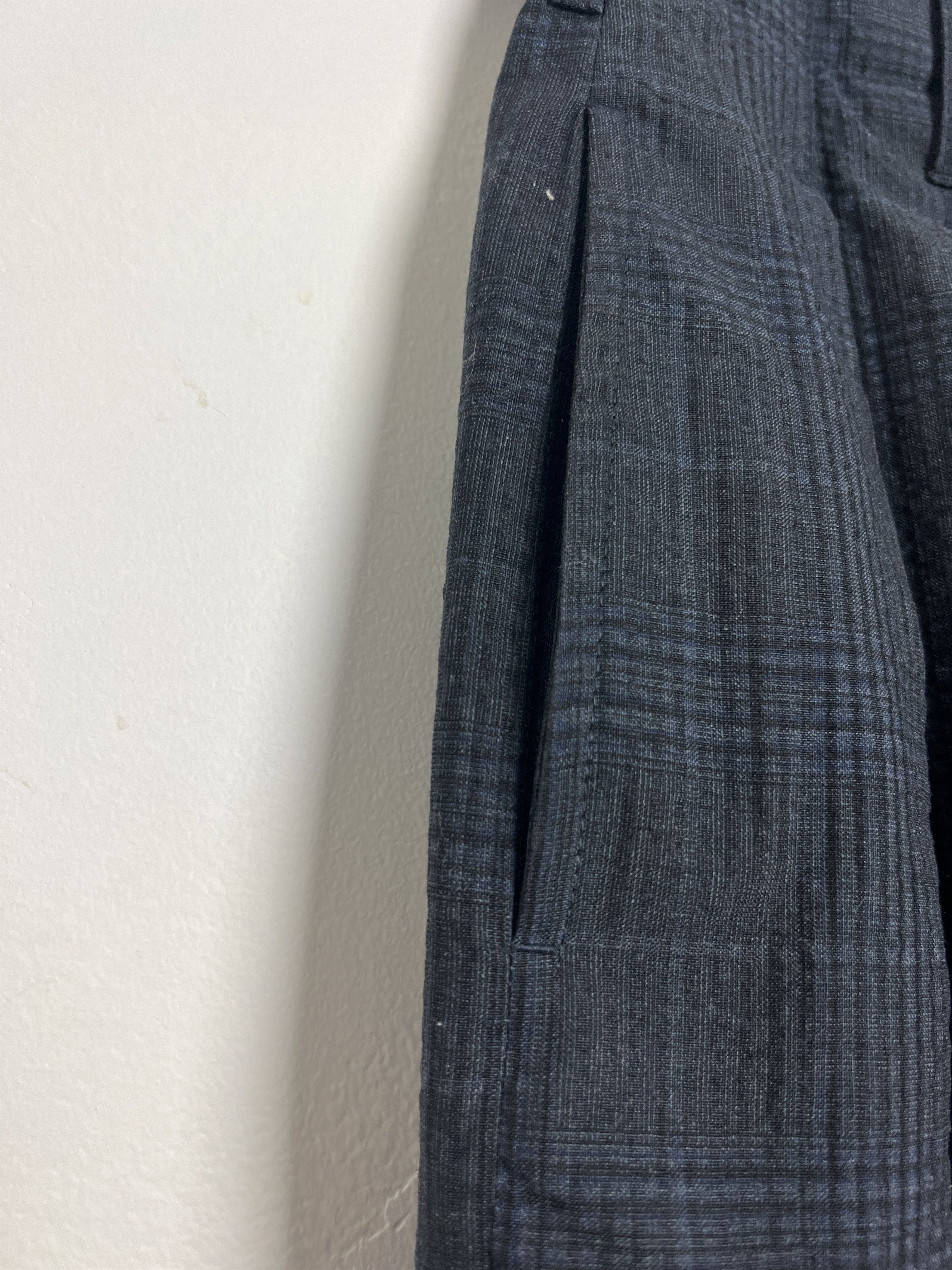 Lemaire Tapered Pleated Checked Wool-Seersucker Trousers Size US 30 / EU 46 - 6 Thumbnail