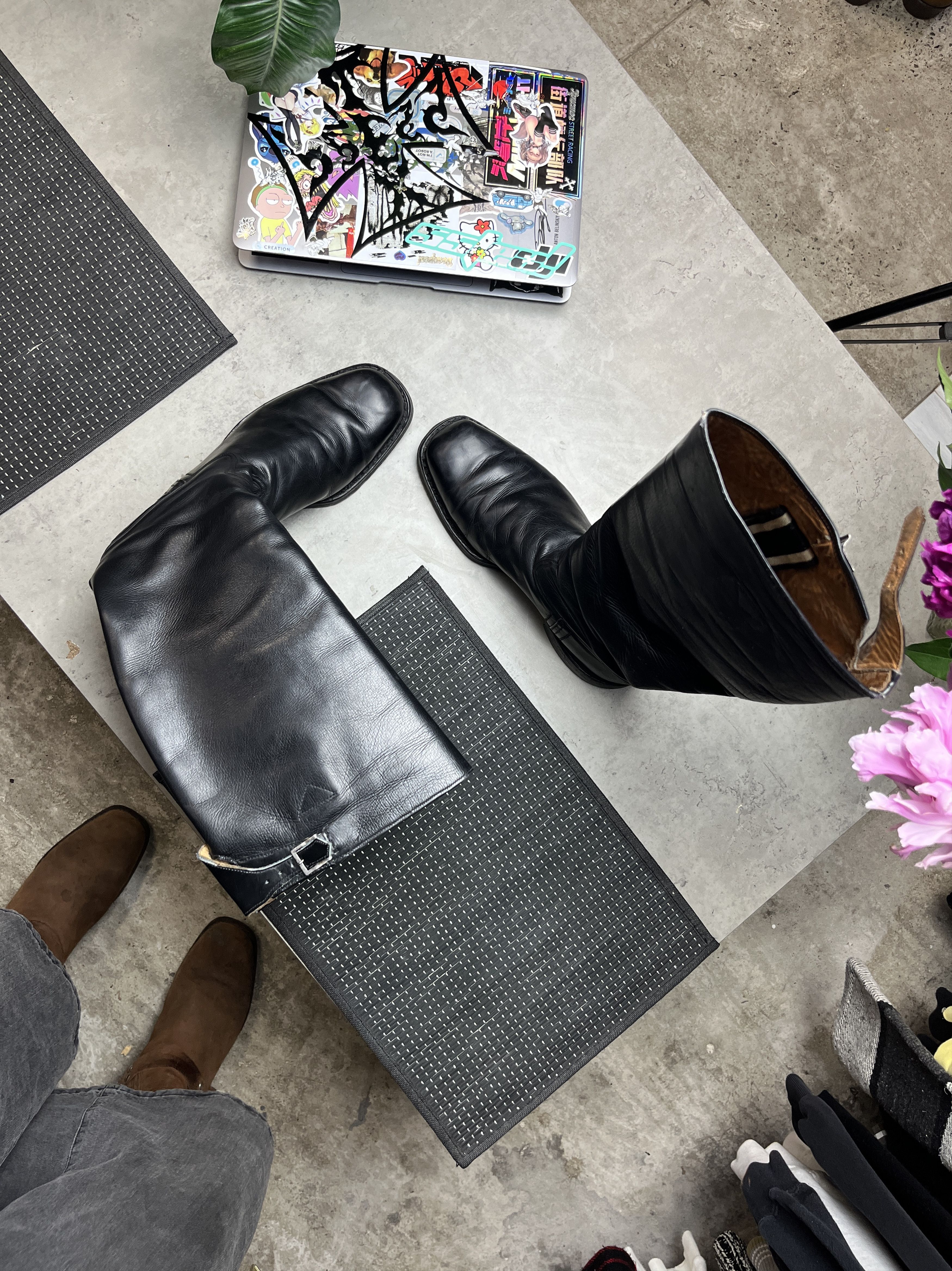 Other 1970s VINTAGE SOVIET ERA MILITARY LEATHER BOOTS - 5103 Size US 9 / EU 42 - 3 Thumbnail
