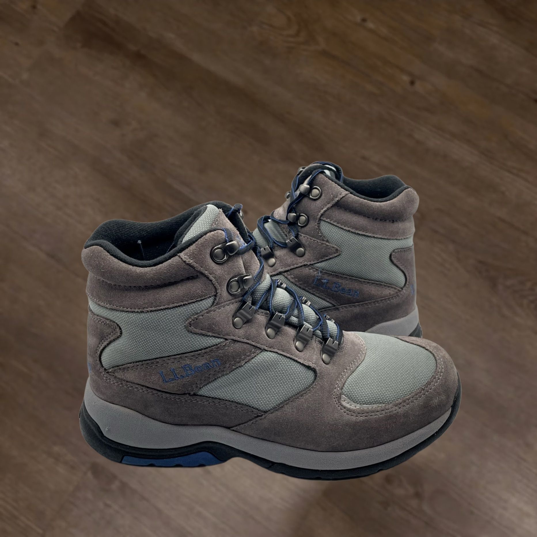 LL Bean Mens Hiking Boots Primaloft Lace Up Size 10 Medium Gray Suede Waterproof L.L. Bean Vista Hikers Shoes Men main image 4
