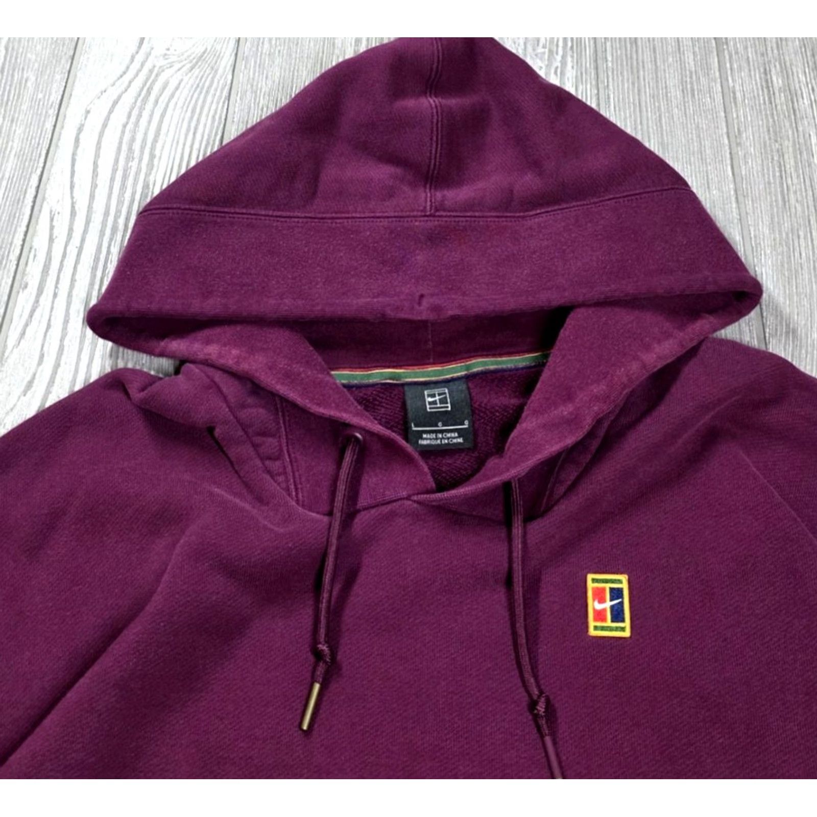 Nike Nike Challenge Court Hoodie Mens L Maroon Club Fleece Sweatshirt Cut Off Sleeve Size US L / EU 52-54 / 3 - 4 Thumbnail
