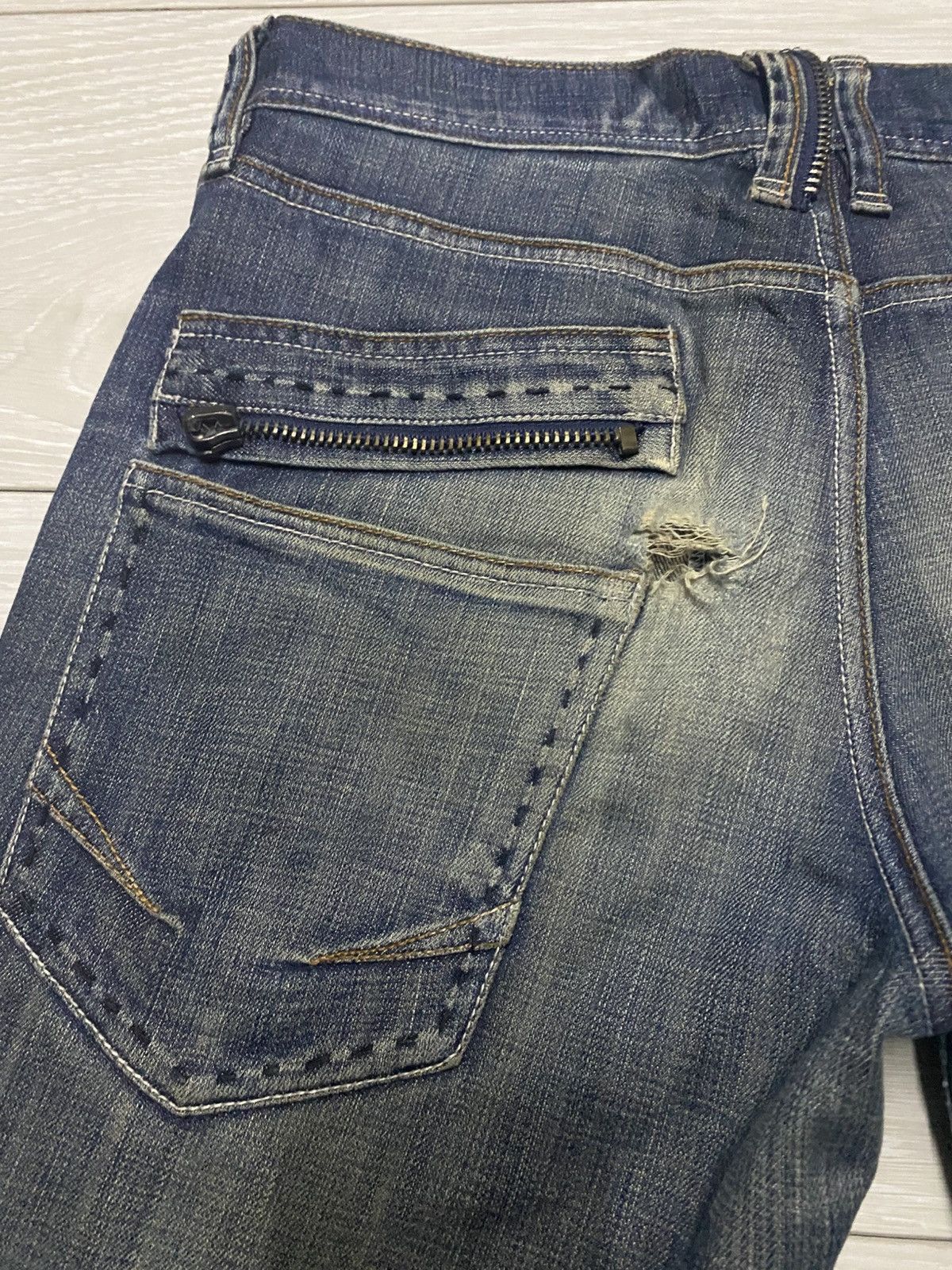 Japanese Brand Vintage Japanese Brand Male.co Mud wash Distressed Jeans Size US 32 / EU 48 - 7 Thumbnail