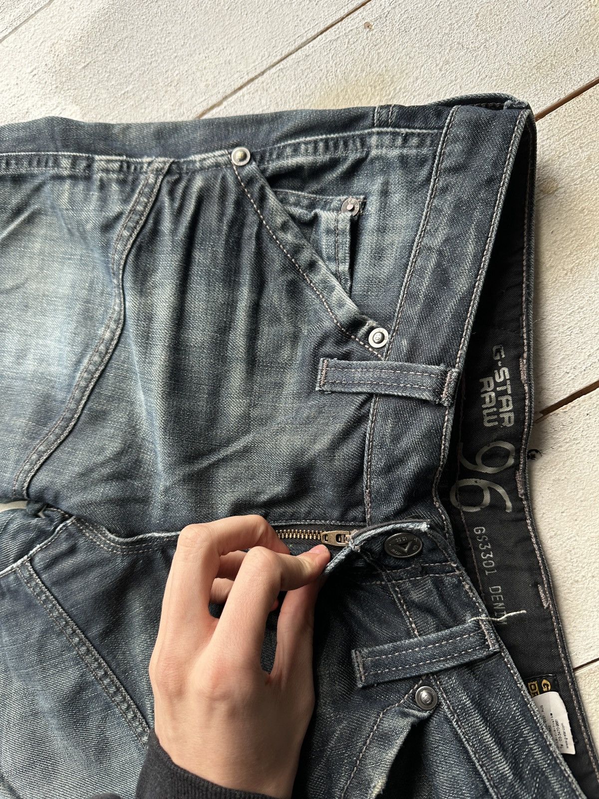 G-Star VNTG🚨96 G STAR RAW Jeans AVANT GARDE Washed Denim y2k 3301 Size 27" / US 4 / IT 40 - 7 Thumbnail