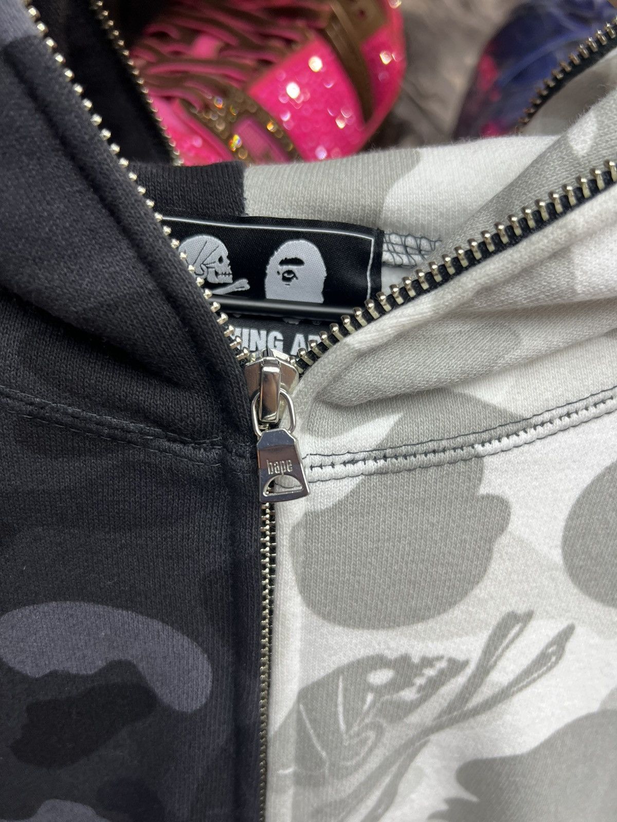 Bape Bape x NEIGHBORHOOD Split Camo Shark Hoodie Size US XL / EU 56 / 4 - 12 Thumbnail