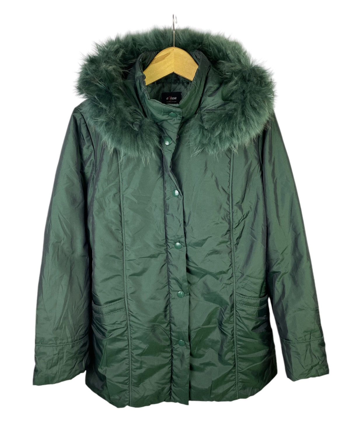 If Six Was Nine × Japanese Brand Down fur faux jacket emerald green ifsx style Size US L / EU 52-54 / 3 - 1 Thumbnail