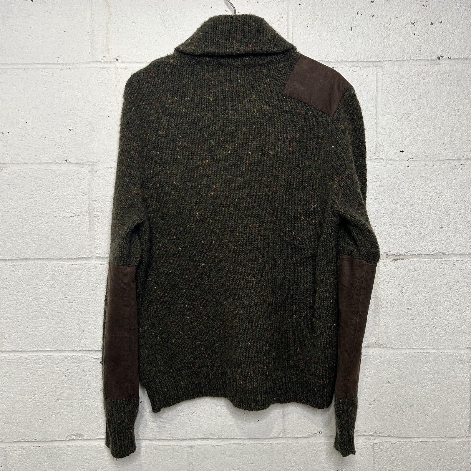Polo Ralph Lauren Vintage Polo Ralph Lauren Wool Shawl-Collar Sweater "Green" Size US XL / EU 56 / 4 - 2 Thumbnail