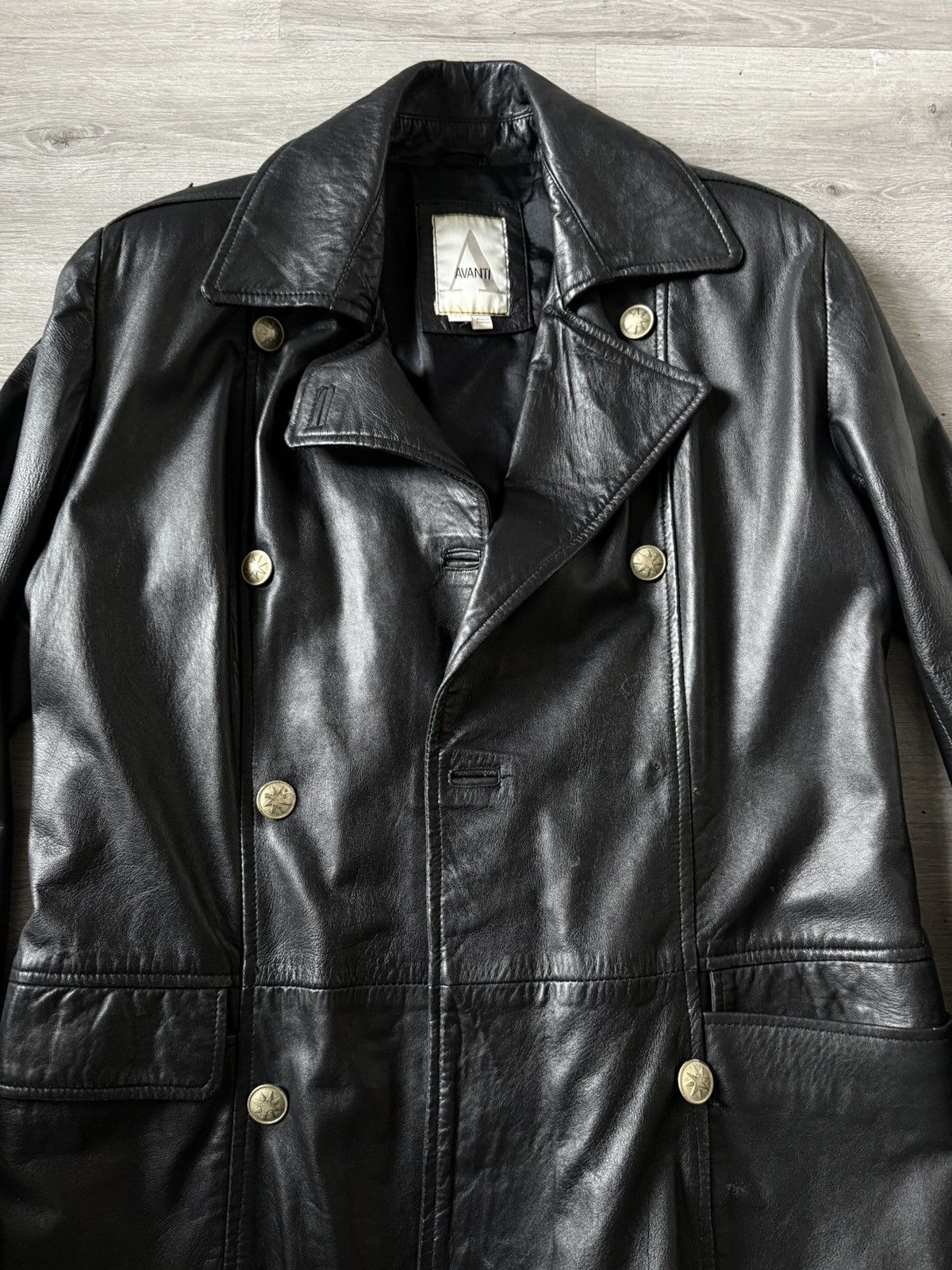 Vintage Early 2000s leather trench coat Size US M / EU 48-50 / 2 - 5 Thumbnail
