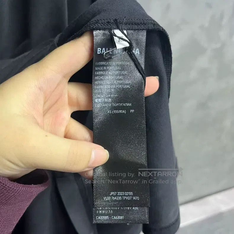 Balenciaga Balenciaga Black Logo Print Round Neck Short Sleeve T-Shir Size US XS / EU 42 / 0 - 4 Thumbnail