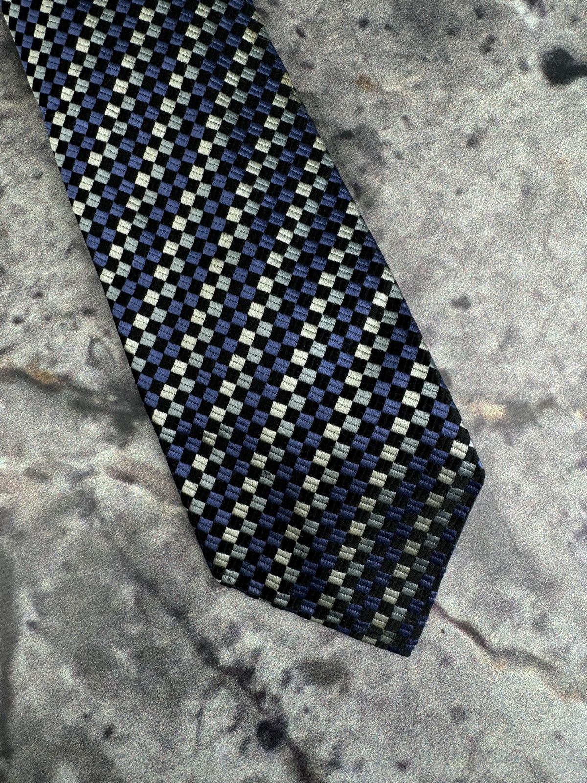Aquascutum Aquascutum London Silk Tie Geometric Check Pattern Size ONE SIZE - 11 Thumbnail