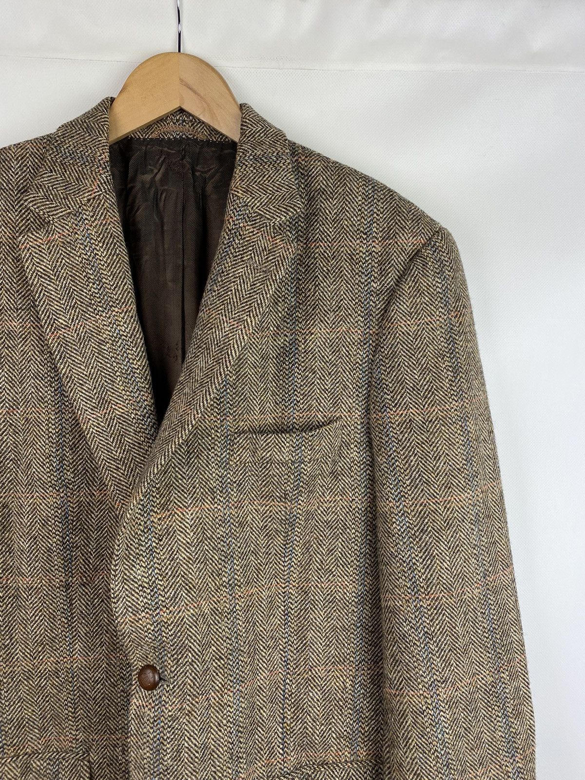 Harris Tweed Barutti Harris Tweed Herringbone wool blazer jacket Size 44R - 6 Thumbnail