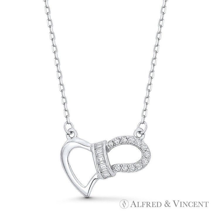 Other Open-Design Heart Charm CZ Crystal Pendant Size ONE SIZE - 1 Preview