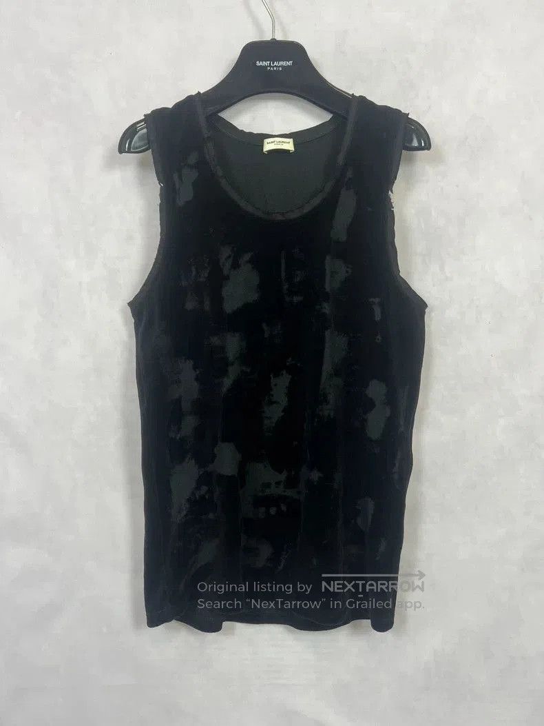 Saint Laurent Paris Saint Laurent Sleeveless Velvet Tank Top. Size US S / EU 44-46 / 1 - 1 Thumbnail