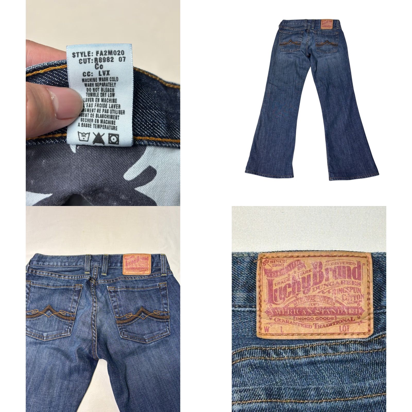 Lucky Brand VINTAGE Lucky Brand Lil Maggie Jeans Women 31X28 Medium Wash Bootcut Denim Jeans Womens Size 24" / US 00 / IT 34 - 8 Thumbnail