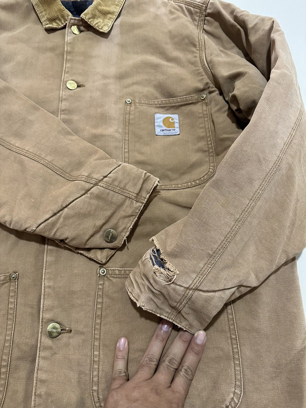 Carhartt × Vintage Vintage Carhartt Chore Jacket Michigan Jacket Retro Design Size US L / EU 52-54 / 3 - 5 Thumbnail