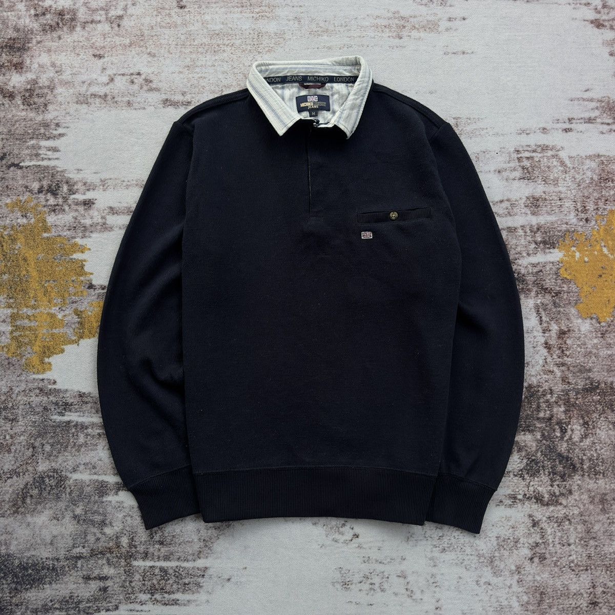 Michiko Koshino London HALF ZIPPER MICHIKO LONDON JEANS SWEATSHIRT 90’s Size US M / EU 48-50 / 2 - 1 Thumbnail