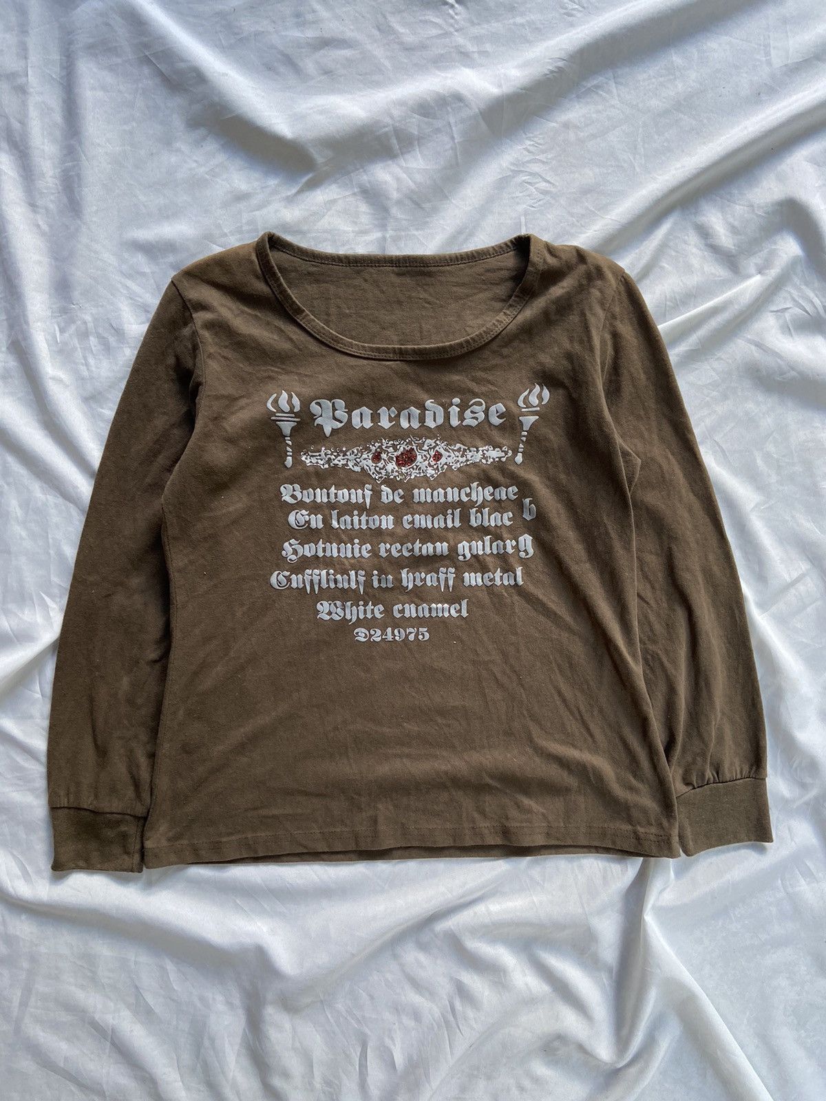Japanese Brand PARADISE POEM LONG SLEEVE Size US S / EU 44-46 / 1 - 1 Thumbnail