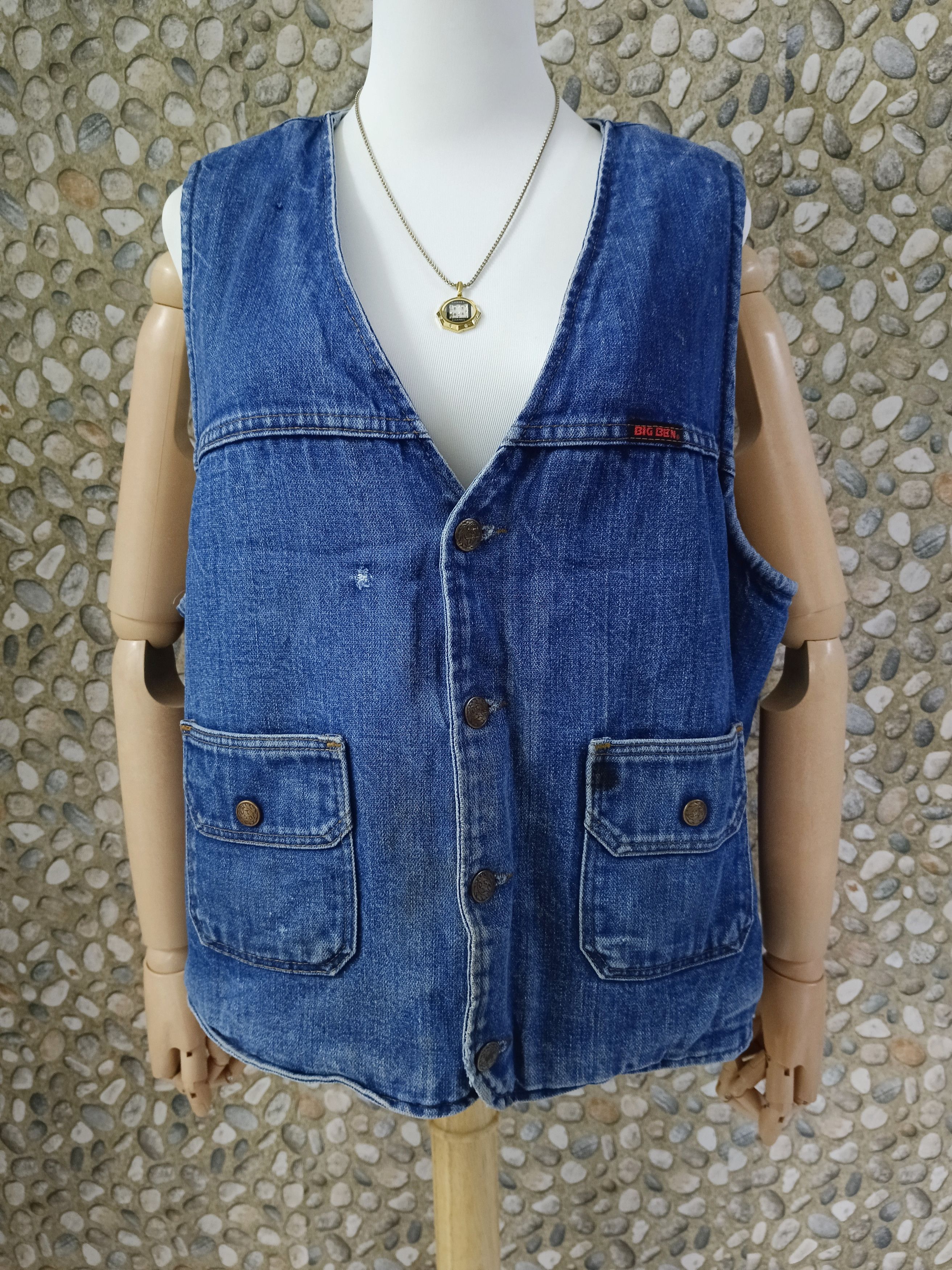 Vintage VINTAGE 80s BIG BEN SHERPA VEST DENIM Size US L / EU 52-54 / 3 - 1 Thumbnail