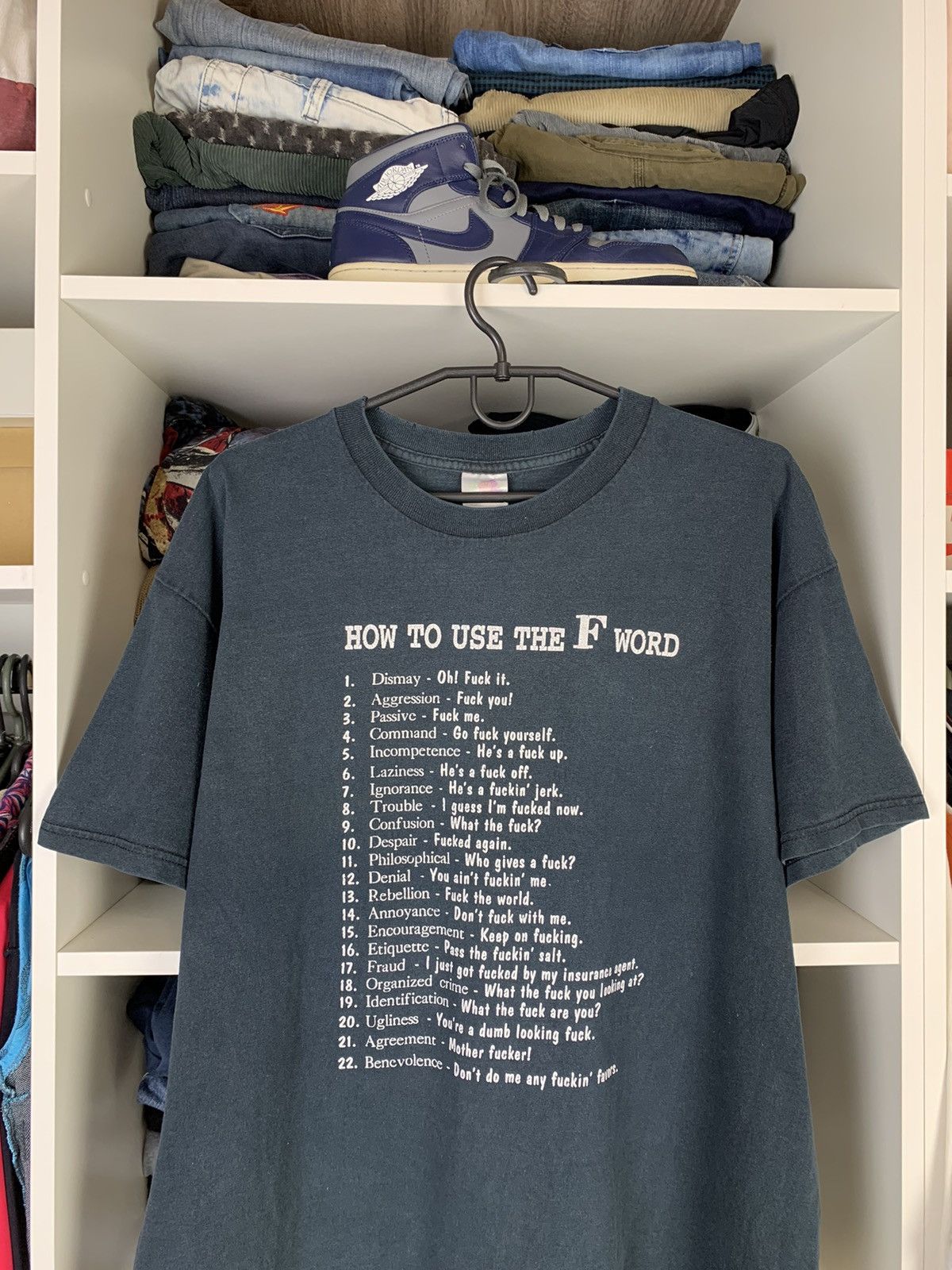 Vintage Vintage How To Use The F Word Humor Distressed T-shirt Size US XL / EU 56 / 4 - 2 Thumbnail