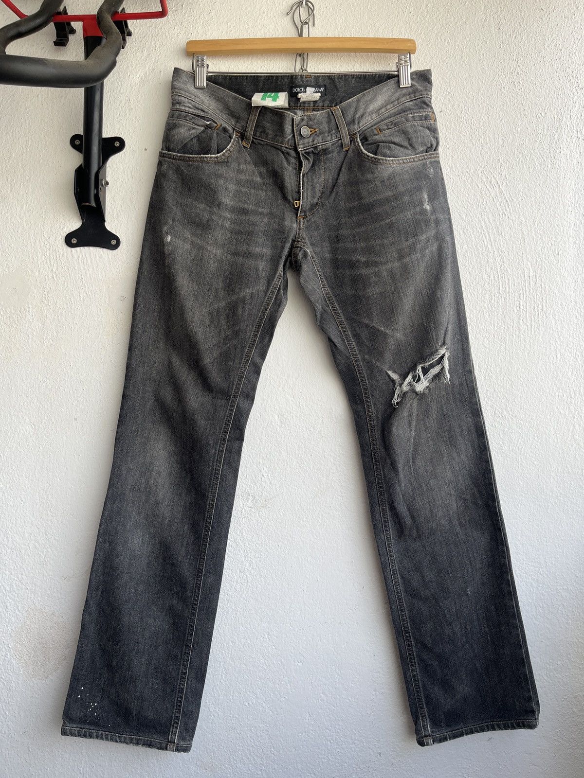 Dolce & Gabbana Vintage 1980s Distressed DOLCE & GABBANA Denim Jeans Size US 33 - 1 Thumbnail