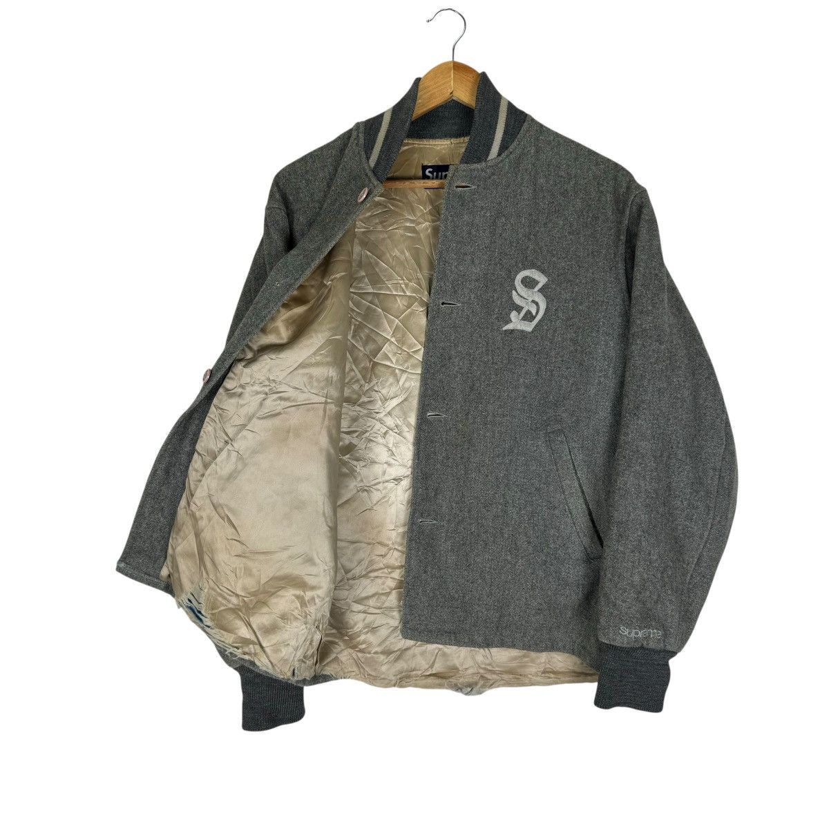 Supreme 🔥VINTAGE SUPREME WOOL CAPITAL S VARSITY JACKET Size US M / EU 48-50 / 2 - 14 Thumbnail