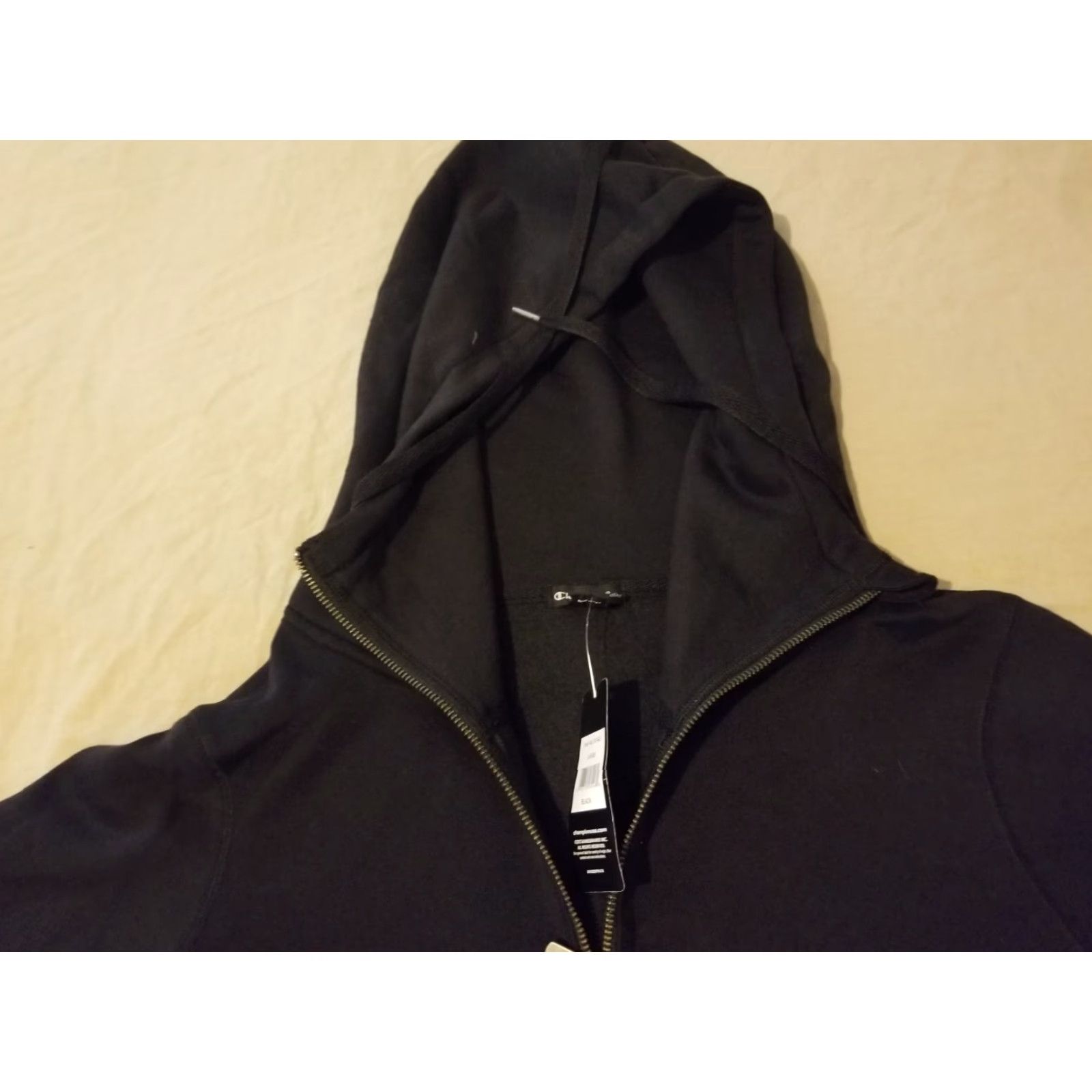 Champion Champion Jacket Hooded Mens Large Black Athletic Gym Workout Regular Size L Size US L / EU 52-54 / 3 - 3 Thumbnail