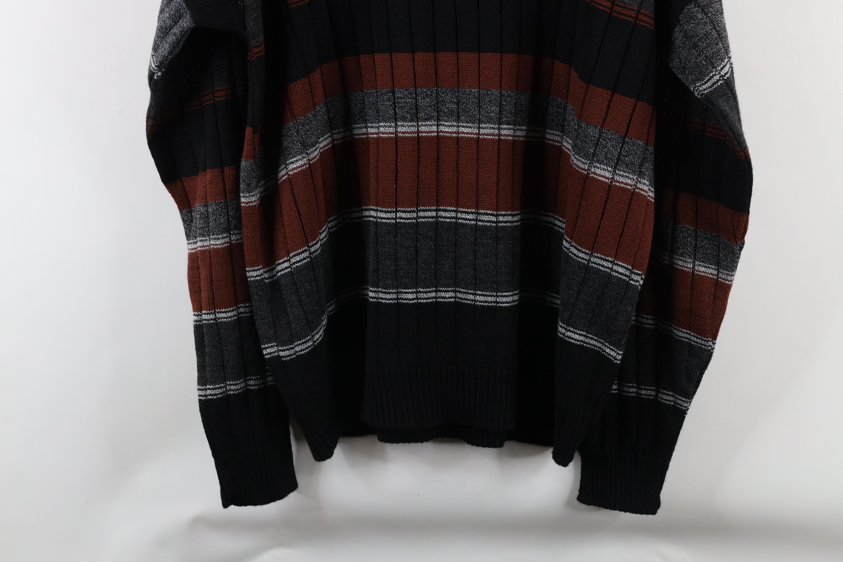 Vintage Deadstock Vintage 90s Streetwear Block Ribbed Knit Sweater Size US L / EU 52-54 / 3 - 10 Thumbnail