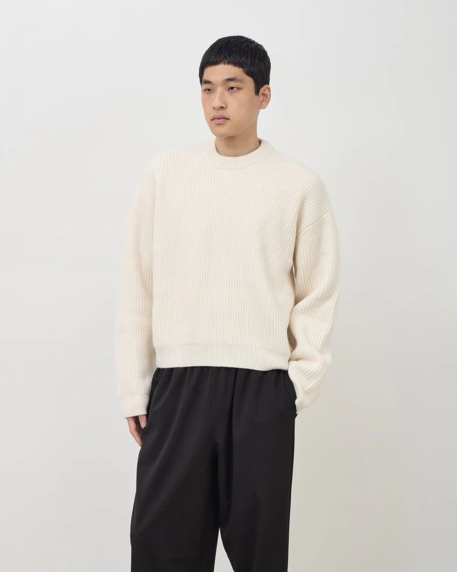 Daniel Simmons Cream Merino Knit Sweater Size US M / EU 48-50 / 2 - 1 Thumbnail