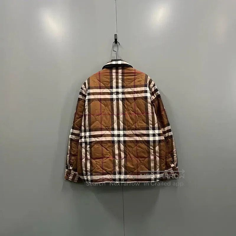 Burberry Burberry Brown Cotton Check Quilted Jacket. Size US XL / EU 56 / 4 - 2 Thumbnail