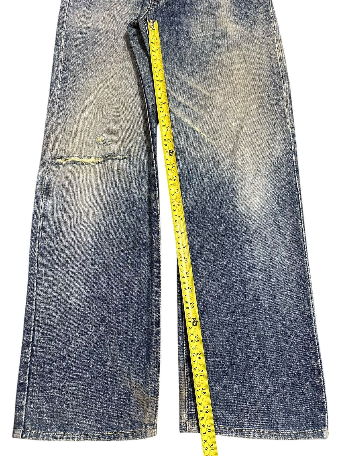 Hanes Vintage Hanes Blue Faded Wash Distress Style Baggy Jeans Size US 32 / EU 48 - 14 Thumbnail