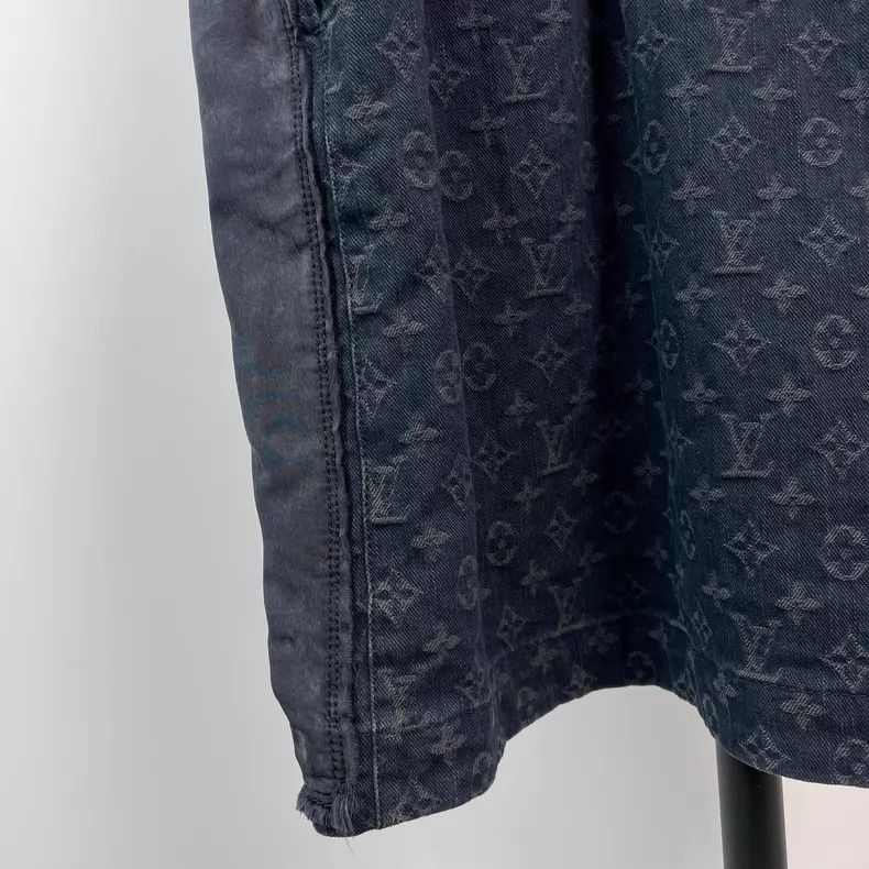 Louis Vuitton Louis Vuitton Blue patchwork full print denim dress Size XXS / US 00 / IT 34 - 5 Thumbnail