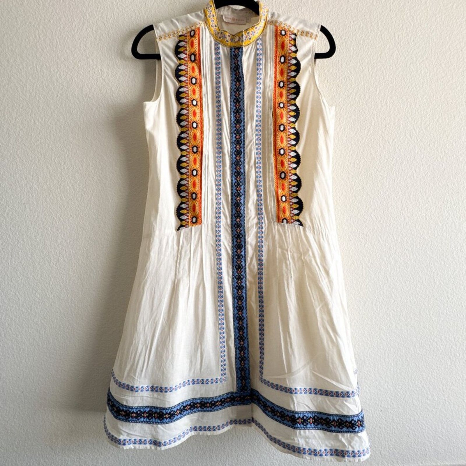 Tory Burch Tory Burch Embroidered Adriana Fit & Flare Dress Size 2 Size XS / US 0-2 / IT 36-38 - 1 Thumbnail