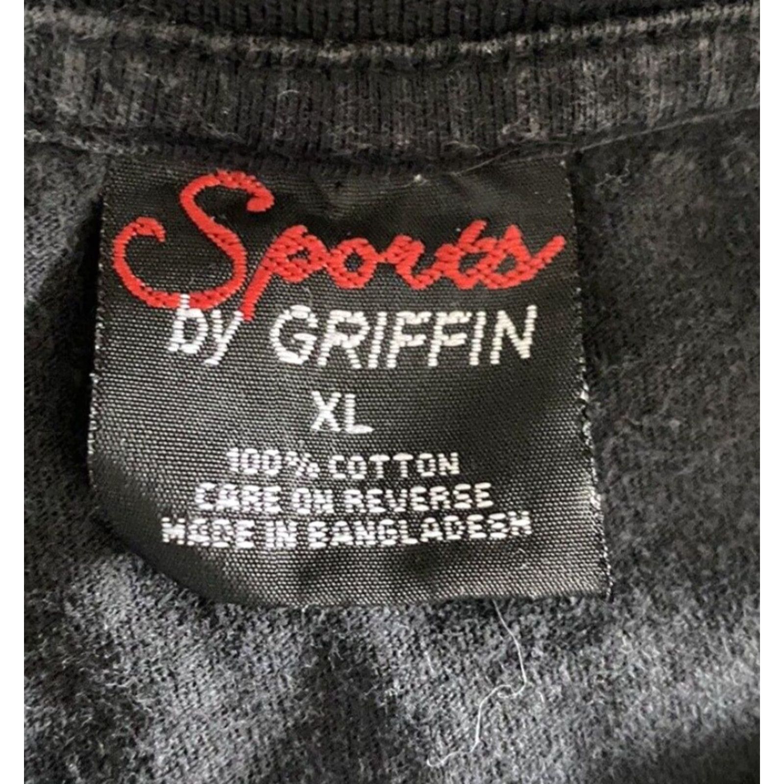 Griffin VINTAGE Griffin T-Shirt Men XL Black Skull 100% Cotton Sports Grunge 90s Short Sleeve Mens Size US XL / EU 56 / 4 - 3 Thumbnail
