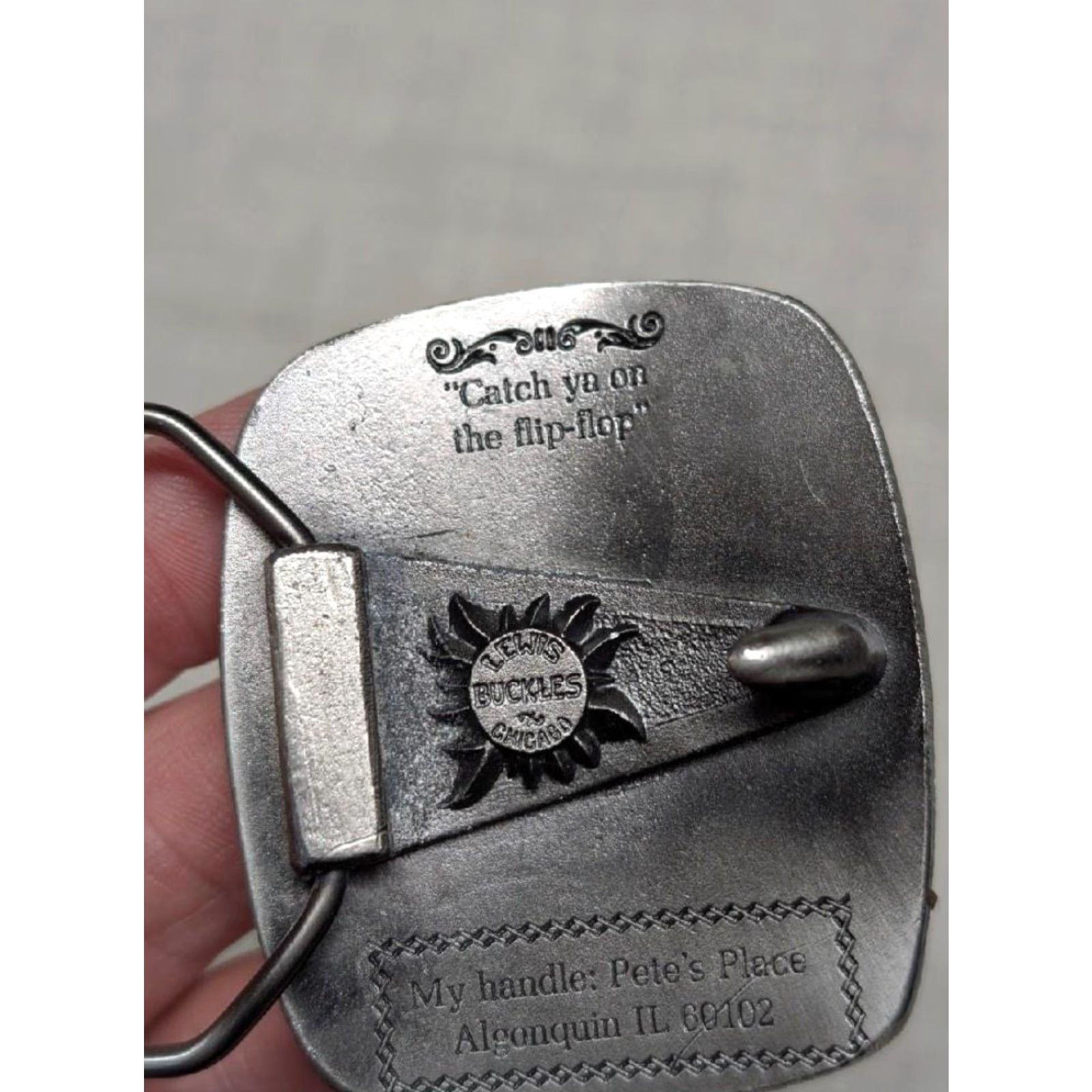 Vintage VINTAGE CB RADIO belt buckle Trucker Pewter Metal 10-4 Western Mens Belt Buckle Belt Width 1.75" Semi-Truck 1970s Size ONE SIZE - 4 Thumbnail