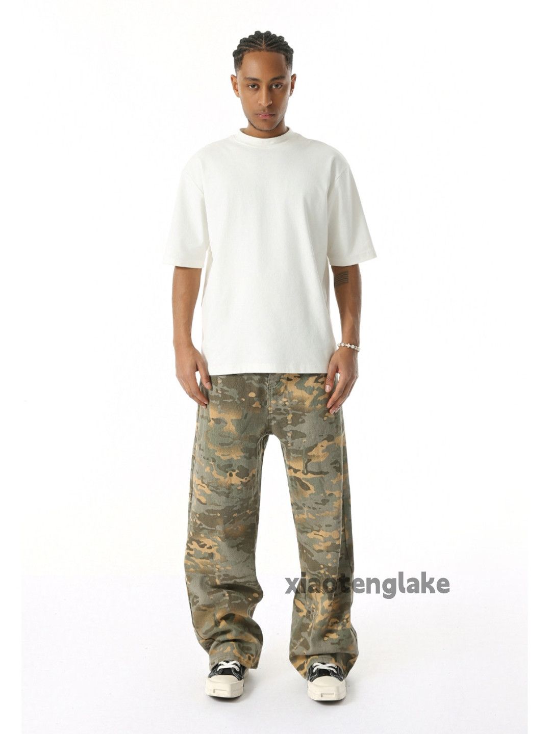 Jean × Vintage Utility skate hiphop loose baggy full pattern cargo jeans Size US 33 - 4 Thumbnail