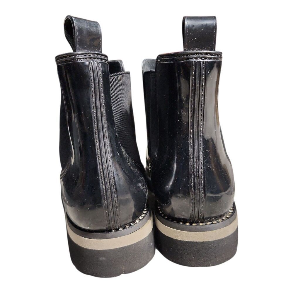 Naturalizer Naturalizer Women's Luna Chelsea Rain Boots‎ 8 Black Glossy Size US 8 / IT 38 - 4 Thumbnail