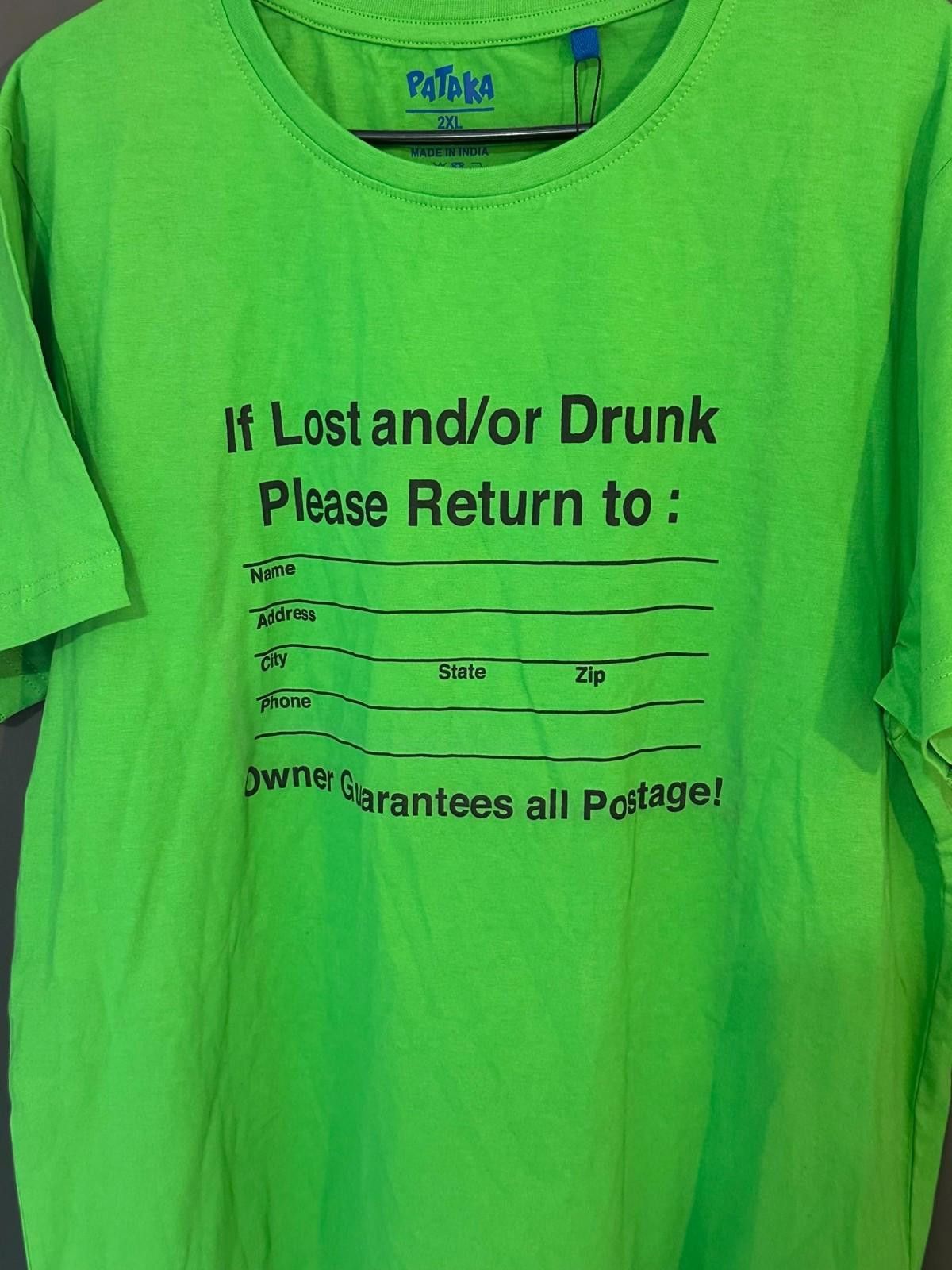 The Unbranded Brand Funny Tee 2XL | If Lost & Drunk Return To… Size US XXL / EU 58 / 5 - 2 Thumbnail