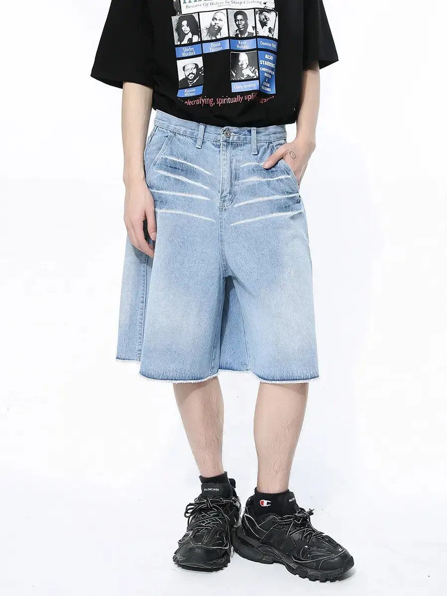 Japanese Brand Retro loose high street denim shorts Size US 32 / EU 48 - 6 Thumbnail