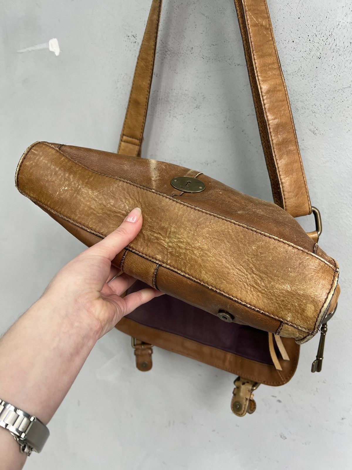 Fossil Kmrii style leather avant garde shoulder bag y2k Size ONE SIZE - 5 Thumbnail