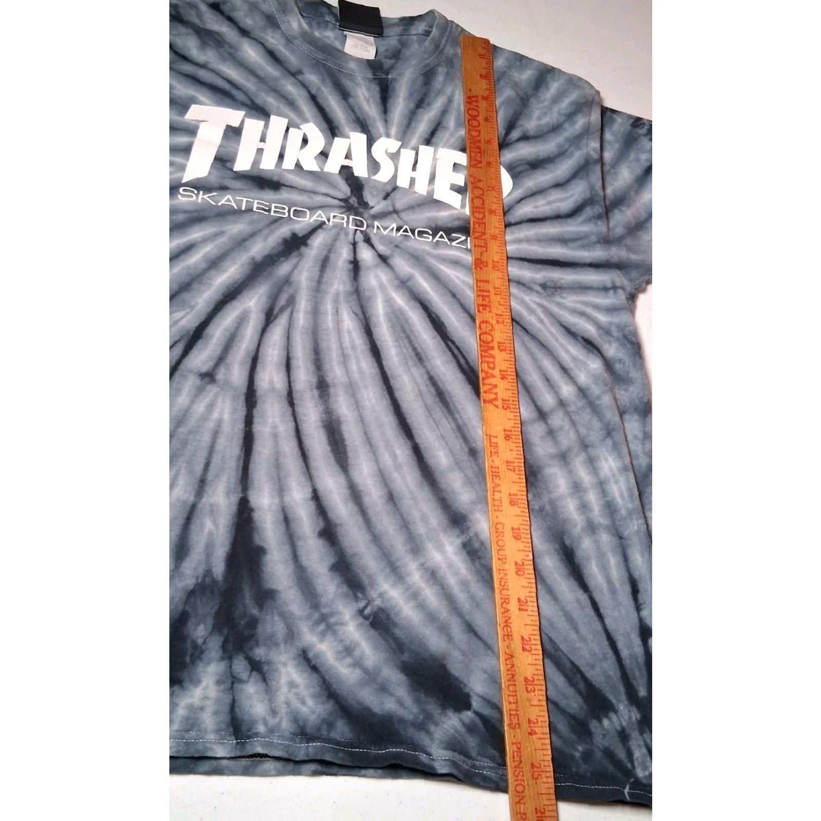 Thrasher Thrasher Shirt Men M Gray Tie Dye Short Sleeve Crew Neck Logo Graphic Skateboarding Magazine Thrasher Size US M / EU 48-50 / 2 - 5 Thumbnail