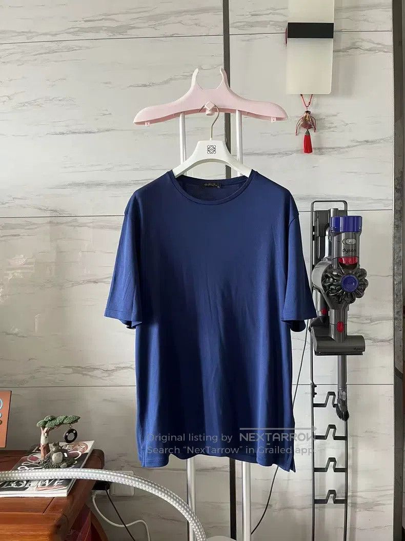 Loro Piana Loro Piana Short-sleeve with Logo on Left Hem Size US XXL / EU 58 / 5 - 1 Thumbnail