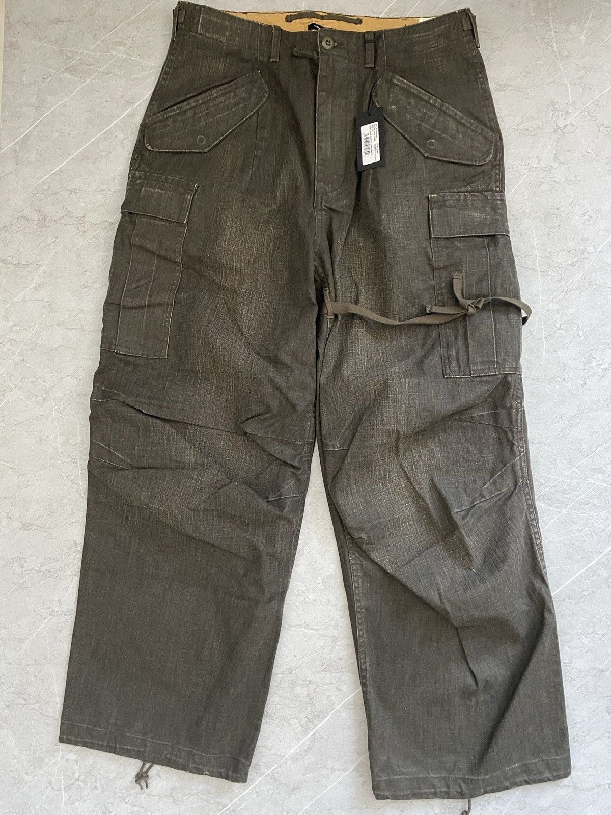 image of R13 Washed Cargo 32 in Brown, Men's