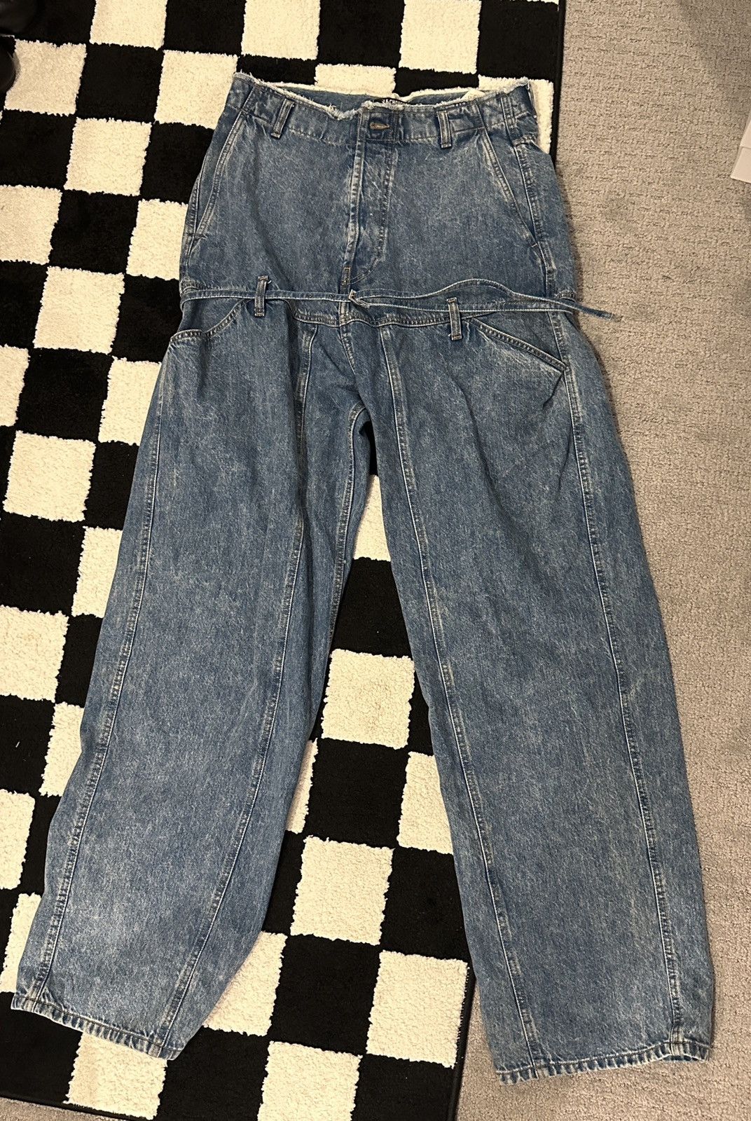 Jacquemus Jacquemus Blue Le Chouchou 'Le de Nîmes Criollo' Jeans Size US 31 - 1 Thumbnail