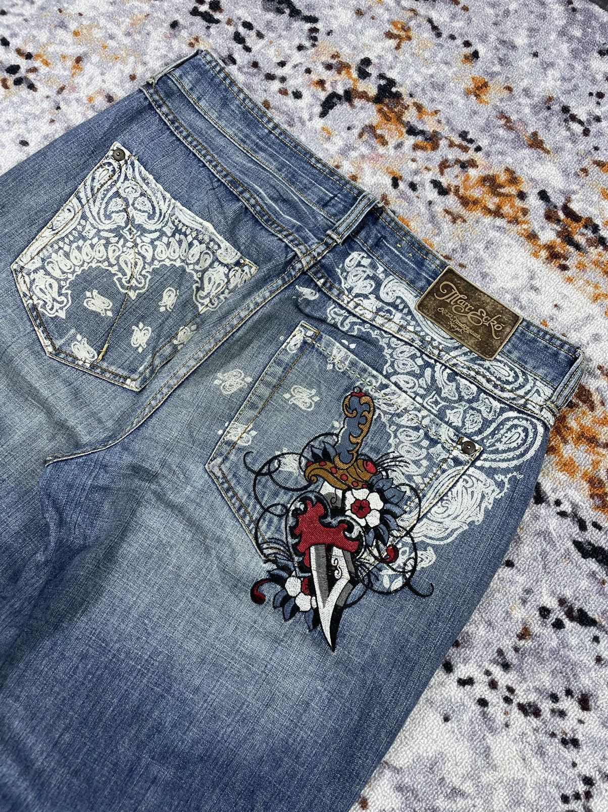 Ecko Unltd. × Japanese Brand × Marc Ecko Marc Ecko distressed Denim Jeans vintage Size US 36 / EU 52 - 3 Thumbnail