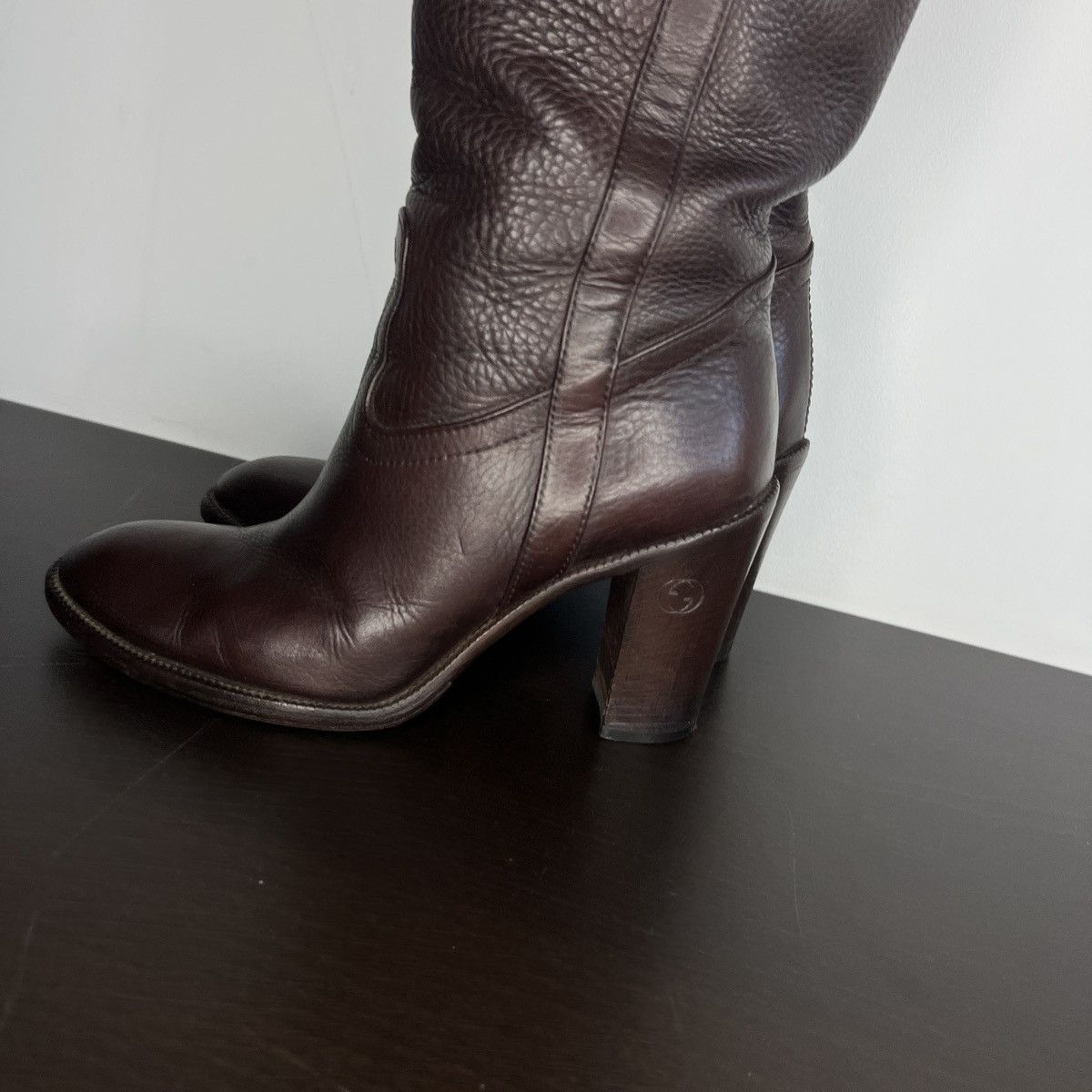 Gucci Gucci Knee Boots Hills High Brown Leather Shoes Size US 6 / IT 36 - 4 Thumbnail