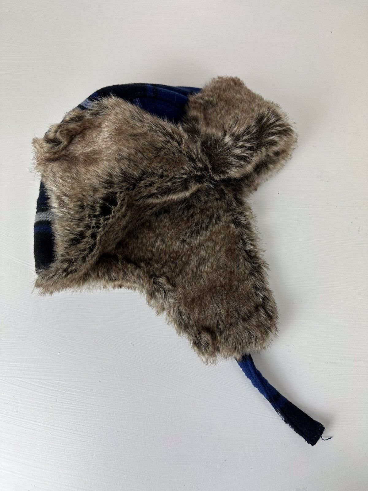 Hysteric Glamour × Vintage Crazy Y2K Mohair Fuzzy Hat Ushanka Punk Huge Size ONE SIZE - 4 Thumbnail