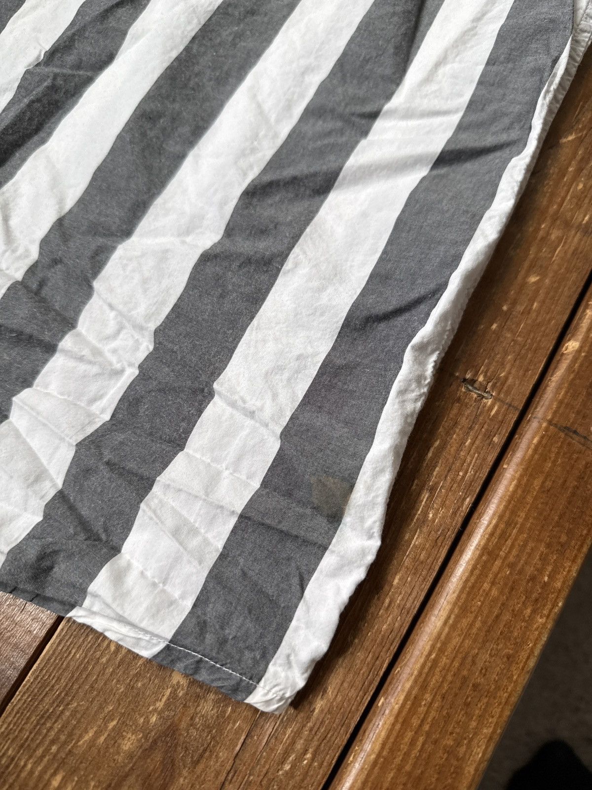Supreme Supreme Black White Striped Button Short Sleeve Shirt SS11 Size US L / EU 52-54 / 3 - 5 Thumbnail