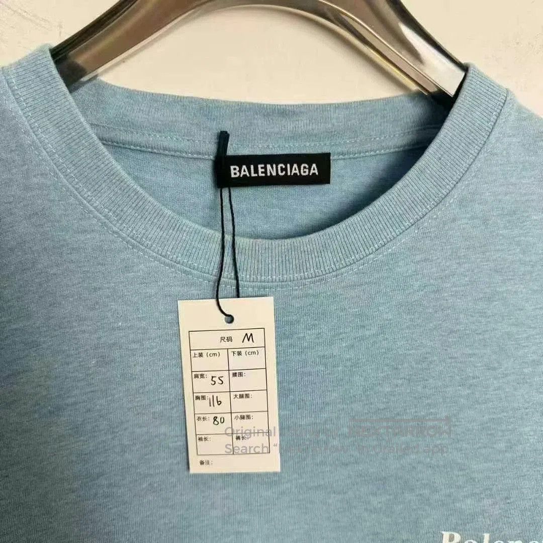 Balenciaga balenciaga blue short sleeve t-shirt size m. Size US M / EU 48-50 / 2 - 2 Thumbnail
